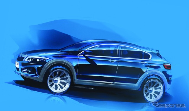 クオロス3 シティ SUV の予告スケッチ