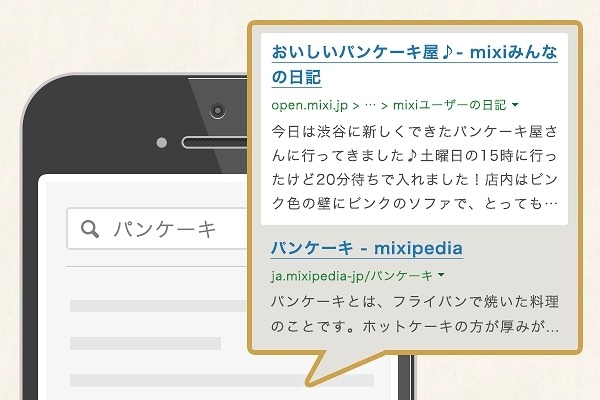 検索結果の表示イメージ