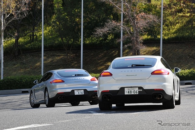 パナメーラS E-ハイブリッドの試乗車は7台が用意され、この日は3組に分かれてプログラムが行われた