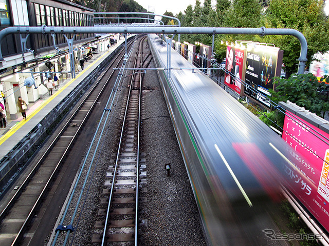 ホームドアがないころの原宿駅
