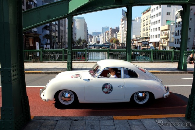 柳橋とポルシェ356。