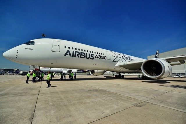 エアバスの最新鋭機Ａ３５０ＸＷＢ、初来タイ