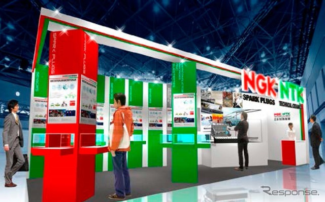 人とくるまのテクノロジー展2014名古屋での日本特殊陶業のブースイメージ