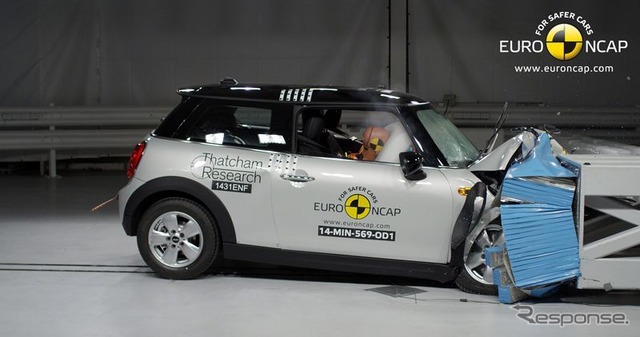 ユーロNCAPのMINI ハッチバック 新型の衝突安全テスト