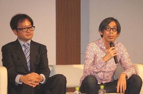 左・稲見昌彦氏(慶應義塾大学大学院メディアデザイン研究科 教授)、右・藤井直敬氏(理化学研究所 脳科学総合研究センター 適応知性研究チーム チームリーダー/ハコスコ 代表取締役)