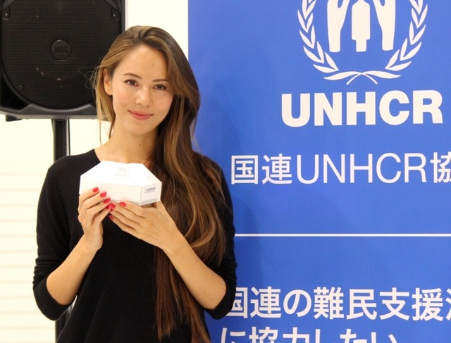 イベントに登場した、モデルの道端ジェシカ