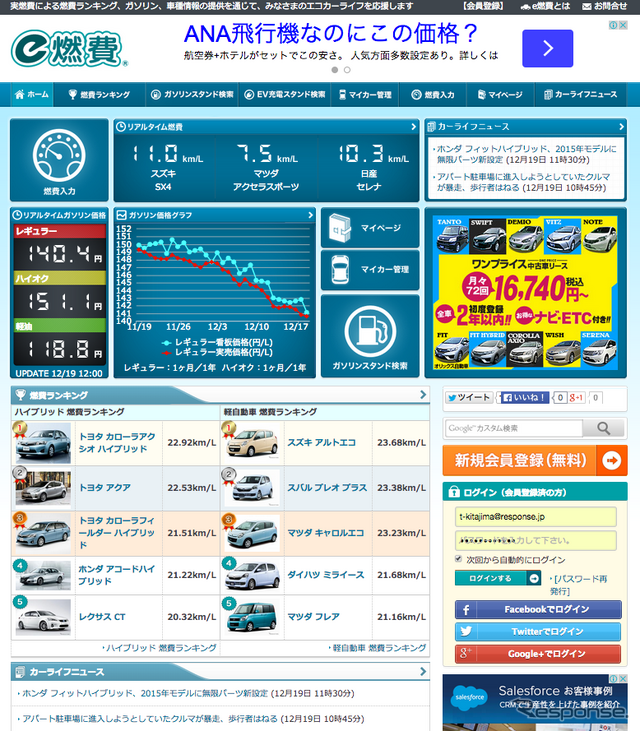 e燃費(PCサイト)