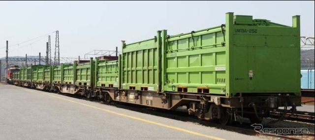 隅田川～大館間では「エコ関連物資列車」を新設。焼却灰やリサイクル物資などを運ぶ。