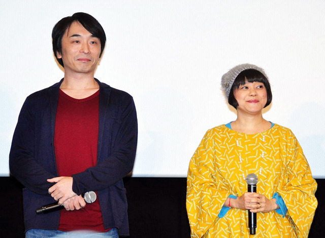 関智一（ウィスパー役）＆小桜エツコ（ジバニャン役）／『映画 妖怪ウォッチ 誕生の秘密だニャン！』初日舞台挨拶