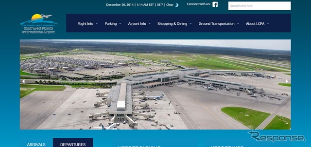 サウスウェスト・フロリダ国際空港公式ウェブサイト