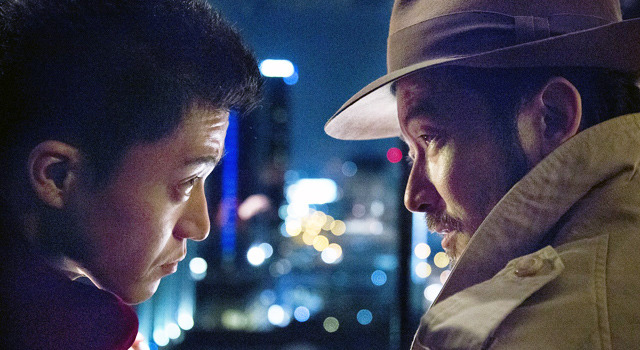 小栗旬(ルパン三世) VS 浅野忠信(銭形幸一警部)/実写映画『ルパン三世』-(C) 2014映画「ルパン三世」製作委員会