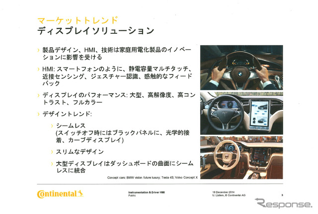 ディスプレイ技術の中心は、静電容量方式と大型化、そして高解像度/高コンとラスト