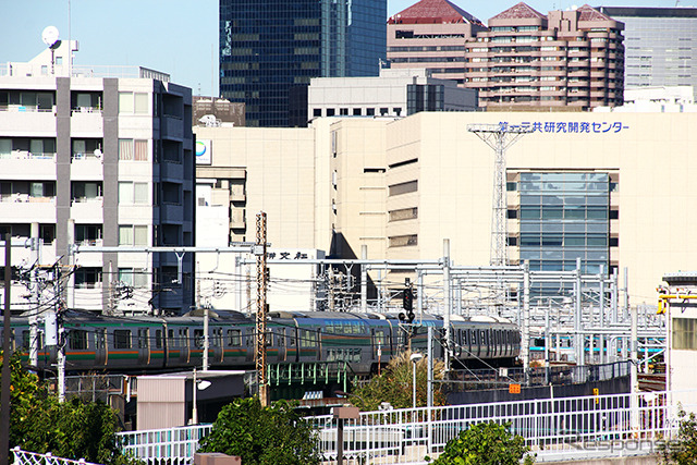 湘南新宿ラインのグリーン車。データイムの利用も見られる（大崎付近）