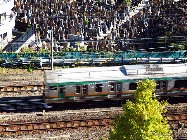 湘南新宿ラインが駆け抜ける山手貨物線（渋谷付近）