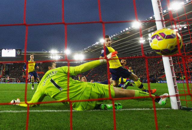 サウサンプトンvsアーセナル(2015年1月1日)(c)Getty Images