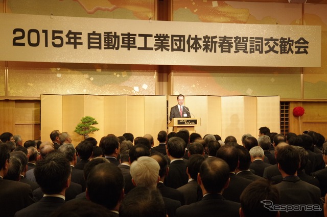 自工会の池史彦会長（自動車工業団体新春賀詞交換会）