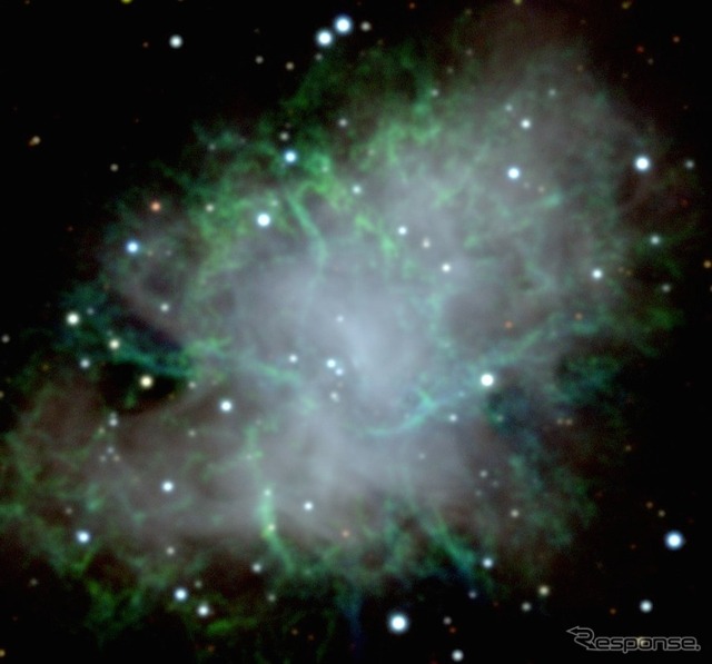 MuSCATで撮像された かに星雲(M1)のg’, r’, z_sバンド3色合成画像