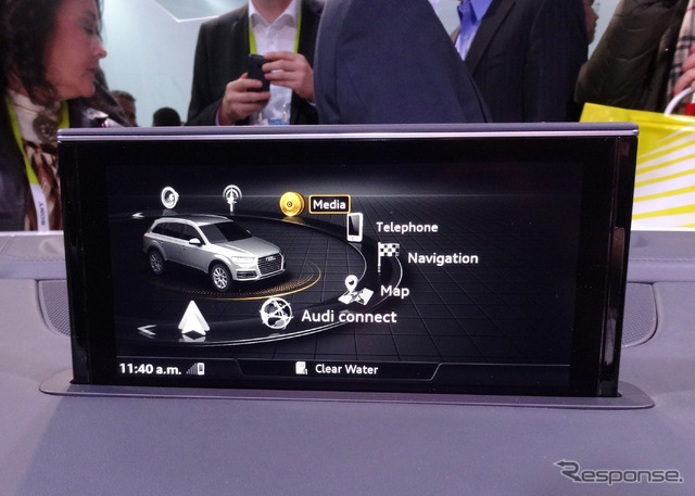 公開されたアウディ Q7 新型の内装(CES)