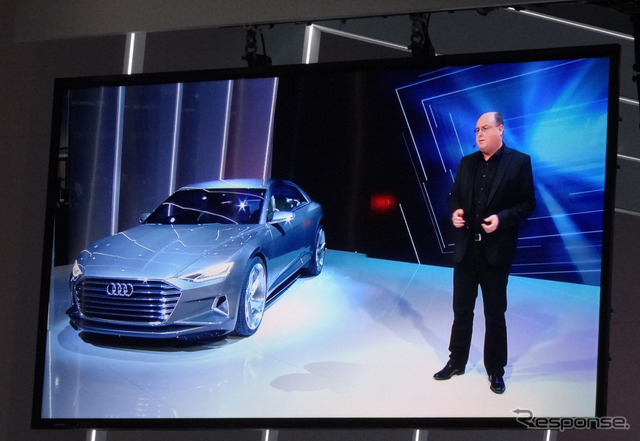 【CES15】アウディ、無人の「プロローグコンセプト」がスマートウォッチで動き出す
