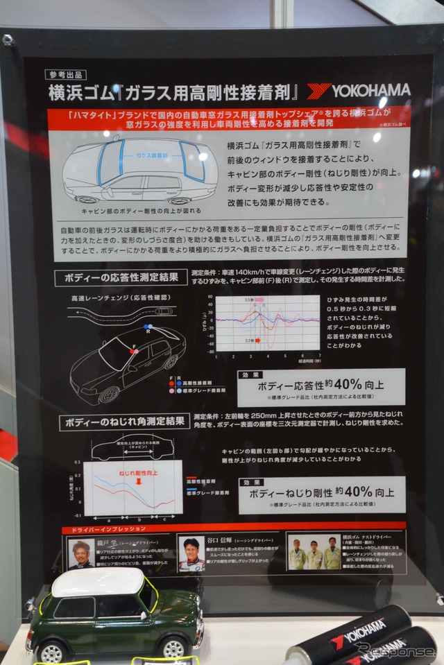 横浜ゴム ガラス用高剛性接着剤(東京オートサロン2015)