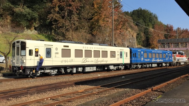 2014年12月に増備されたKT-504・505。3月から運用を開始したKT-501~503を含む5両連結の臨時運行を1月15日に実施する。