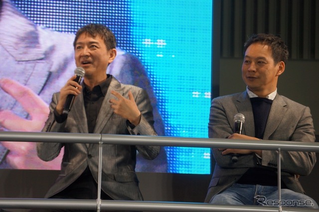 東京オートサロンのトヨタブースに日産『GT-R』の開発責任者である田村宏志氏がサプライズ出演