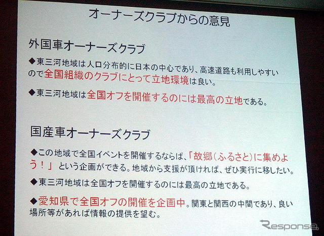 ワールドカーホームタウン三河港でシンポジウム
