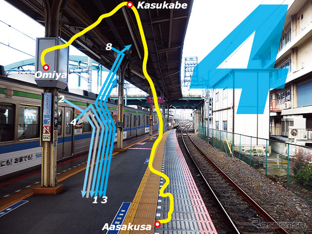 東武鉄道大宮駅で行なわれた鉄道むすめスカイツリートレイン出発式(2015年1月17日)