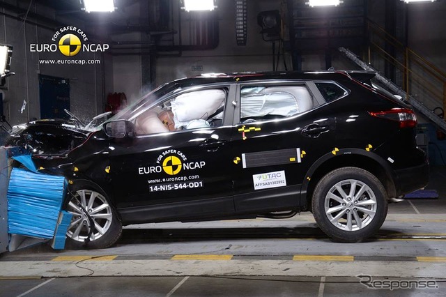 ユーロNCAPの新型日産 キャシュカイの衝突テスト