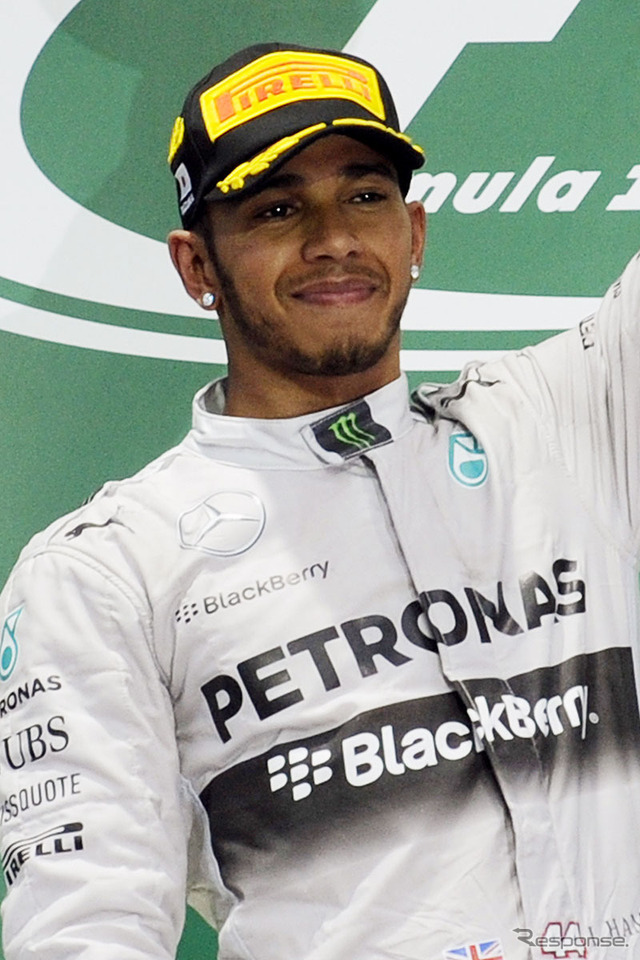 メルセデスのハミルトン ※2014年F1日本グランプリにて撮影