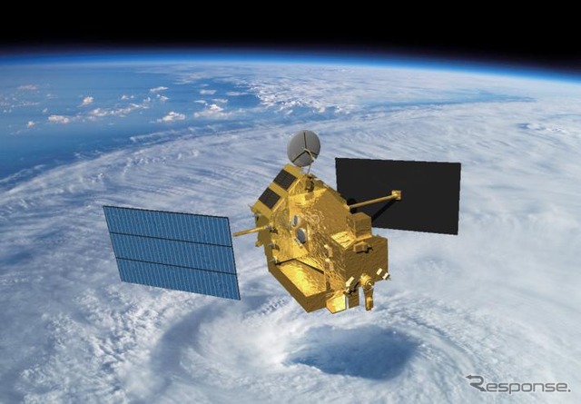 熱帯降雨観測(TRMM)衛星のイメージ