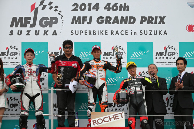 2015年ライジングアワード・2輪 鳥羽海渡(右から4人目)