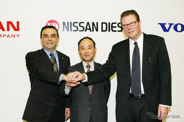 日産自動車、日産ディーゼルの保有株をボルボに売却