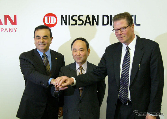 ゴーン社長、残りの日産ディーゼル株売却も「喜んで」