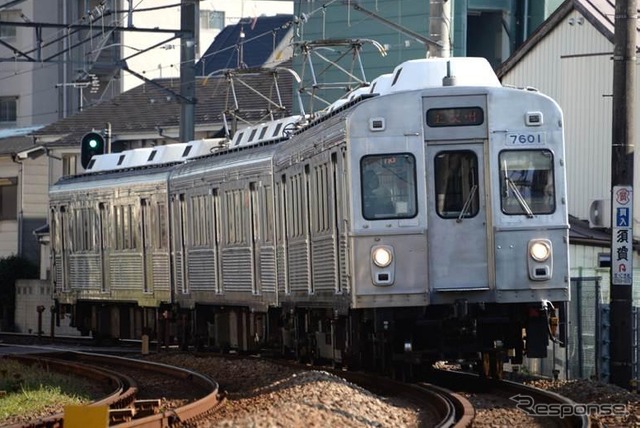 2月に引退する予定の7600系。同月7日に蒲田駅で記念イベントが開催される。