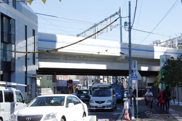 西武鉄道、石神井公園駅付近