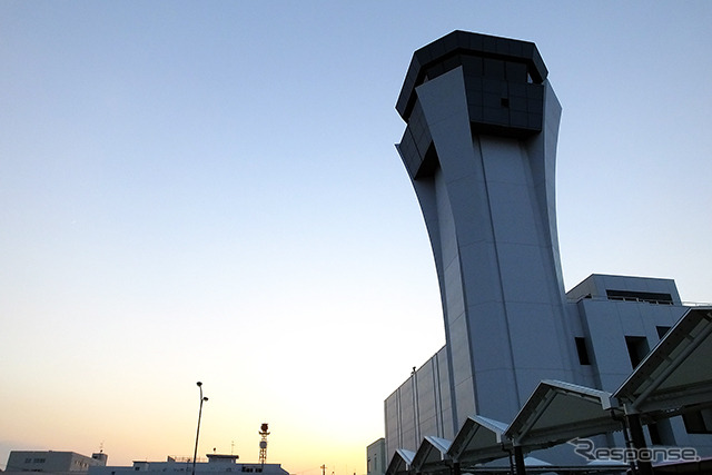 熊本空港の夕暮れ