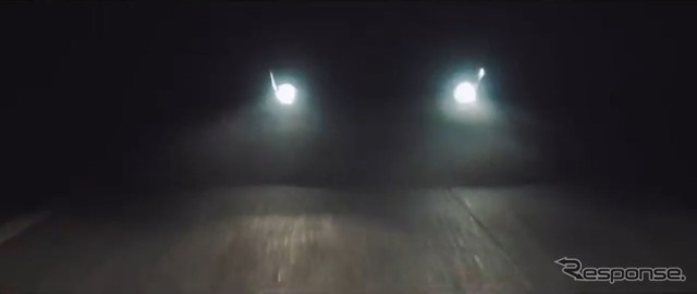 フェラーリの新型車の予告イメージ