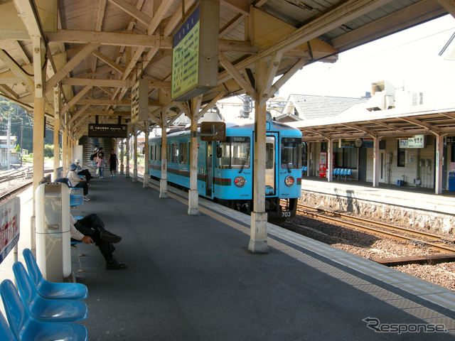 4月から「京都丹後鉄道」としてウィラー・トレインズが運行する北近畿タンゴ鉄道の宮津駅