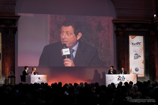2月5日にフランス・パリで開催された、WECとルマン24時間レースのプレスカンファレンス。