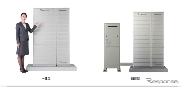 東京ガスとパナソニックが共同開発した家庭用電量電池「エネファーム」の新製品