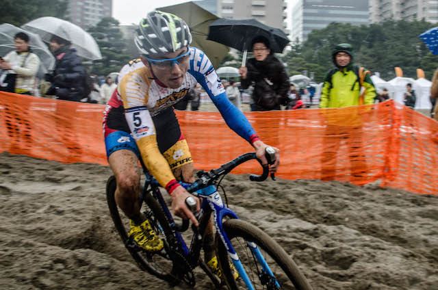 引退レースとなった山本和弘(シクロクロス東京2015)