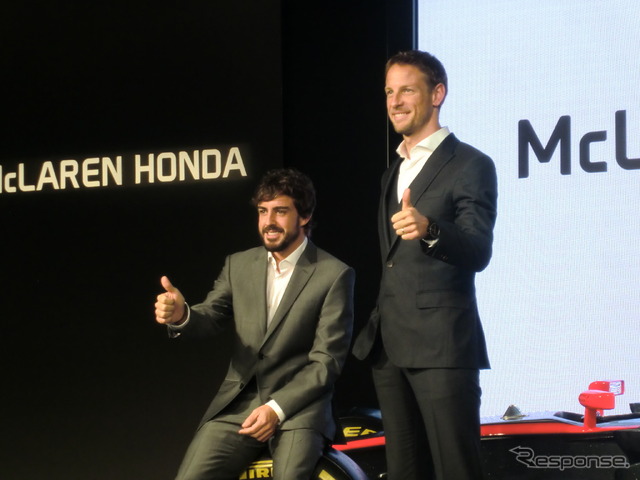 マクラーレン・ホンダのアロンソ(左)とバトン。