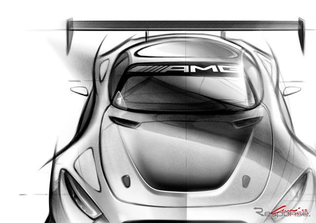 メルセデス-AMG GT3 の予告スケッチ