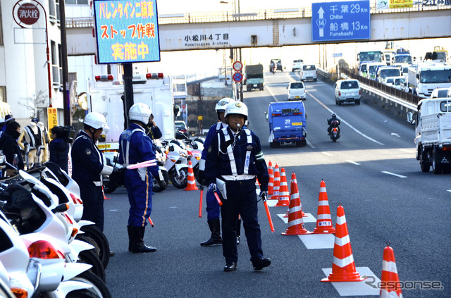 バレンタイン・イブ二輪車ストップ作戦