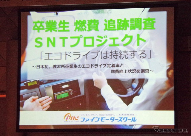 ファインモータースクールによる卒業生燃費追跡調査の発表