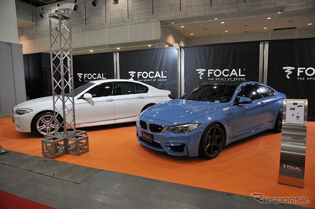 フォーカル製スピーカーのデモカーとして、BMW 535i Mスポーツ、BMW M4、新型トヨタ ヴェルファイアが用意された