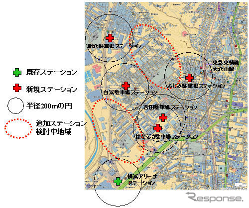横浜に住宅地向けカーシェアリング