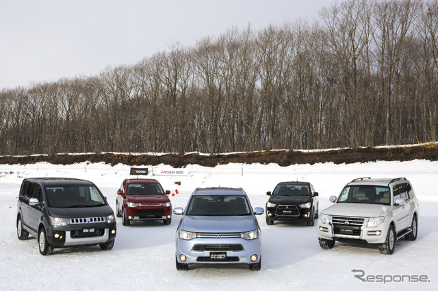 三菱 4WDモデル 雪上試乗会