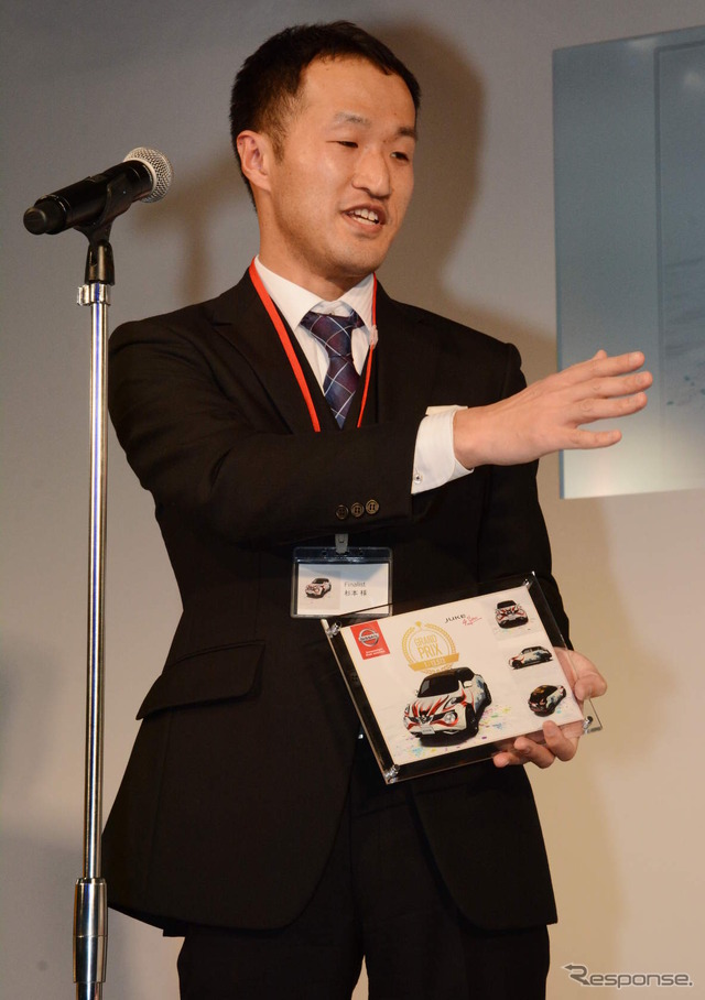 グランプリ獲得の喜びを語る杉本さん